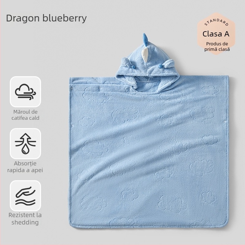 Prosop de baie cu glugă purtabil pentru bebeluși – absorbant și uscare rapidă (Brand: Very cute; Material: fibre poliesterice; Greutate: 200–300 g; Proces de producție: tivire)