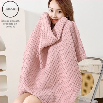 Pătură din bumbac – culoare solidă – 800–999 g – pentru toate sezoanele – stil modern minimalist