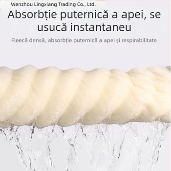 Halat de baie Lingxiang, fleece coral, unisex, iarnă