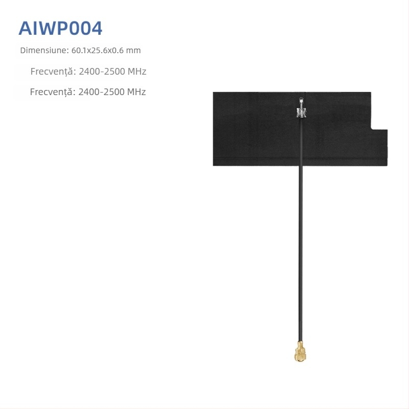 Antena WiFi, 5.8 GHz, patch PCB flexibil FPC, conector IPEX, Bluetooth dual-band