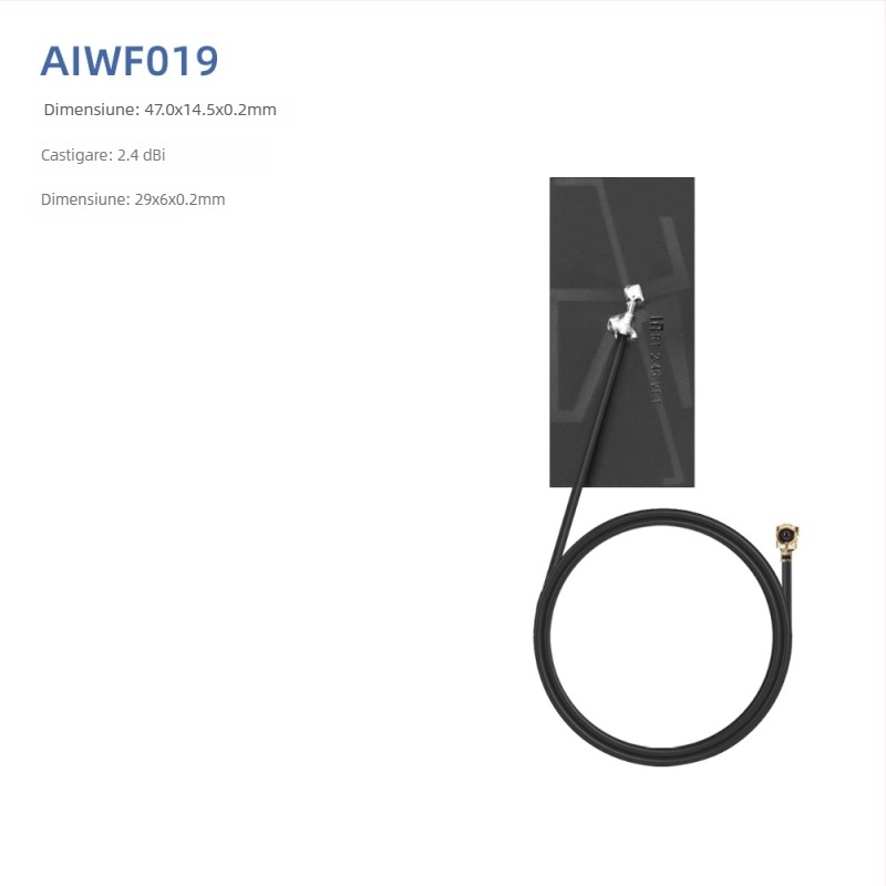 Antena WiFi, 5.8 GHz, patch PCB flexibil FPC, conector IPEX, Bluetooth dual-band