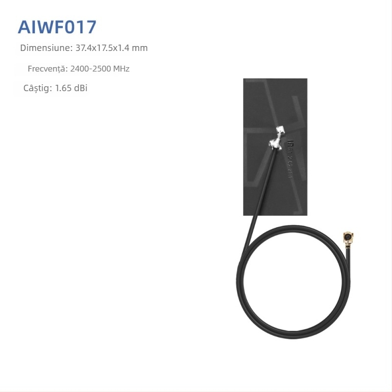 Antena WiFi, 5.8 GHz, patch PCB flexibil FPC, conector IPEX, Bluetooth dual-band