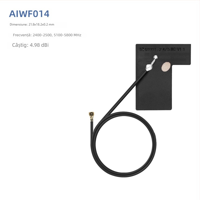 Antena WiFi, 5.8 GHz, patch PCB flexibil FPC, conector IPEX, Bluetooth dual-band