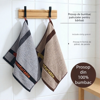 Prosop de față pătrat din bumbac de clasă A, set 4 bucăți, fiecare 50 g, rezistent la pete și foarte absorbant