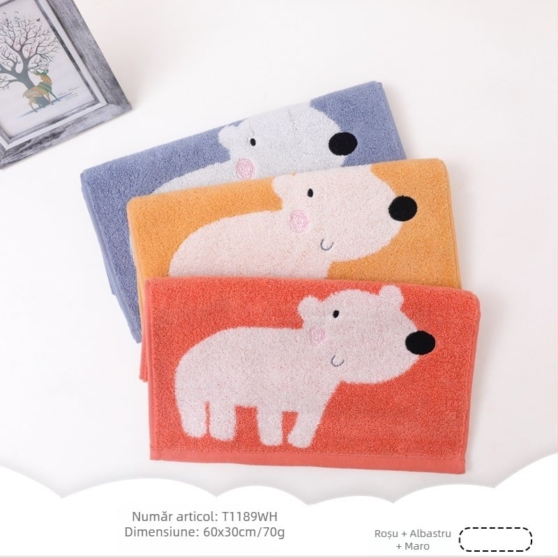 Prosop de față Gold Jacquard din bumbac, 21s fir, 70 g