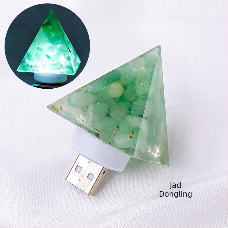 Lumină de noapte din cristal – lampă de noptieră cu design geometric, stil modern minimalist, decor gata pentru cadou