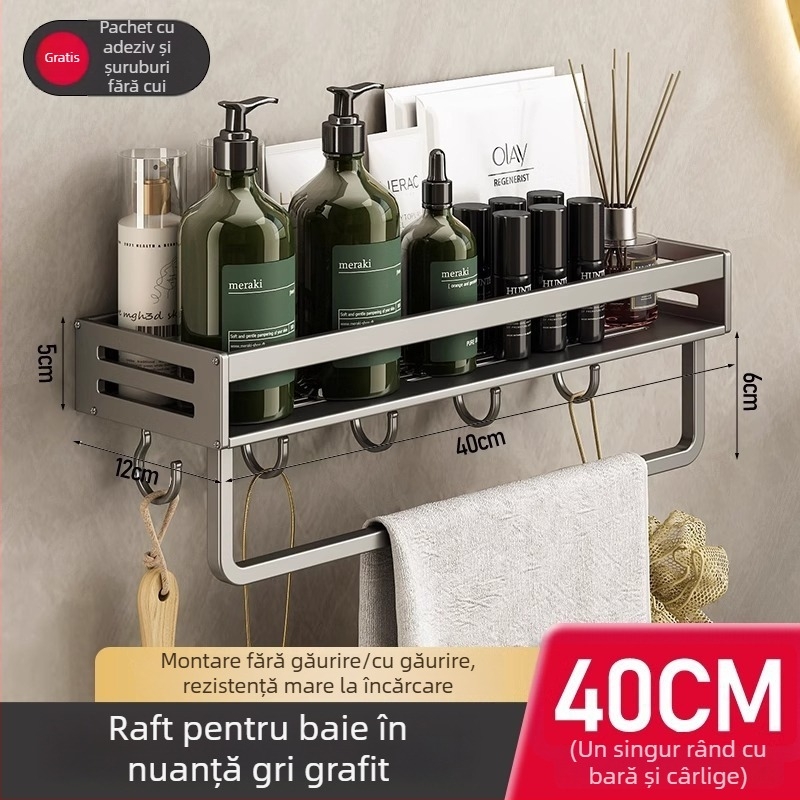 Raft de baie montat pe perete, 1 etaj, fără găuri, certificat CE