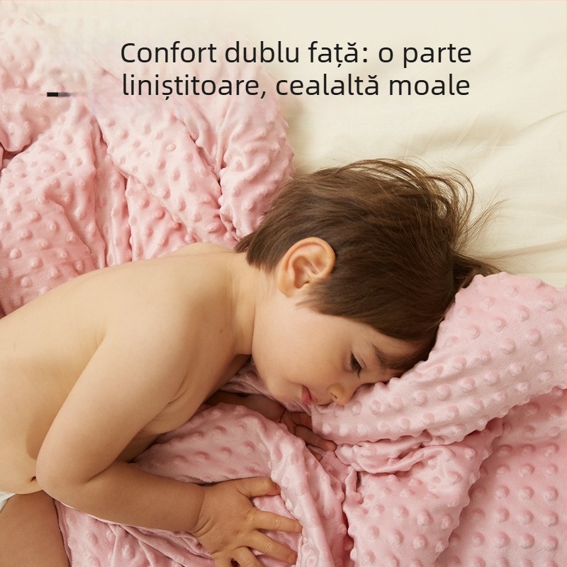 Pătură Bean pentru bebeluși și copii - fibre de bambus, toate sezoanele, stil desen animat, 500–800 g, potrivită de la nou-născuți până la 6 ani