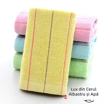 Set 50 prosoape de unică folosință cu dungi simple, poliester-bumbac, fir 100d, tufted, sub 50 g, pentru baie, hotel/saună, masaj picioare, bucătărie