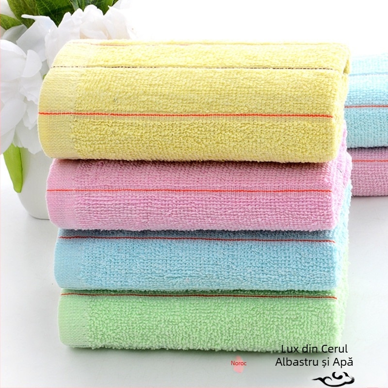 Set 50 prosoape de unică folosință cu dungi simple, poliester-bumbac, fir 100d, tufted, sub 50 g, pentru baie, hotel/saună, masaj picioare, bucătărie