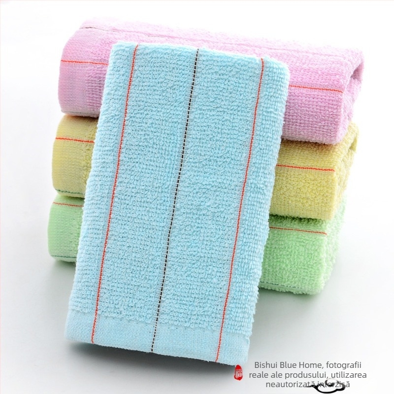 Set 50 prosoape de unică folosință cu dungi simple, poliester-bumbac, fir 100d, tufted, sub 50 g, pentru baie, hotel/saună, masaj picioare, bucătărie