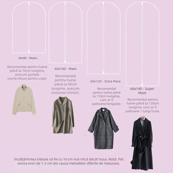 Husă de protecție împotriva prafului pentru haine, EVA – protecție la praf, pentru paltoane și costume, depozitare în dormitor, lansare 2025