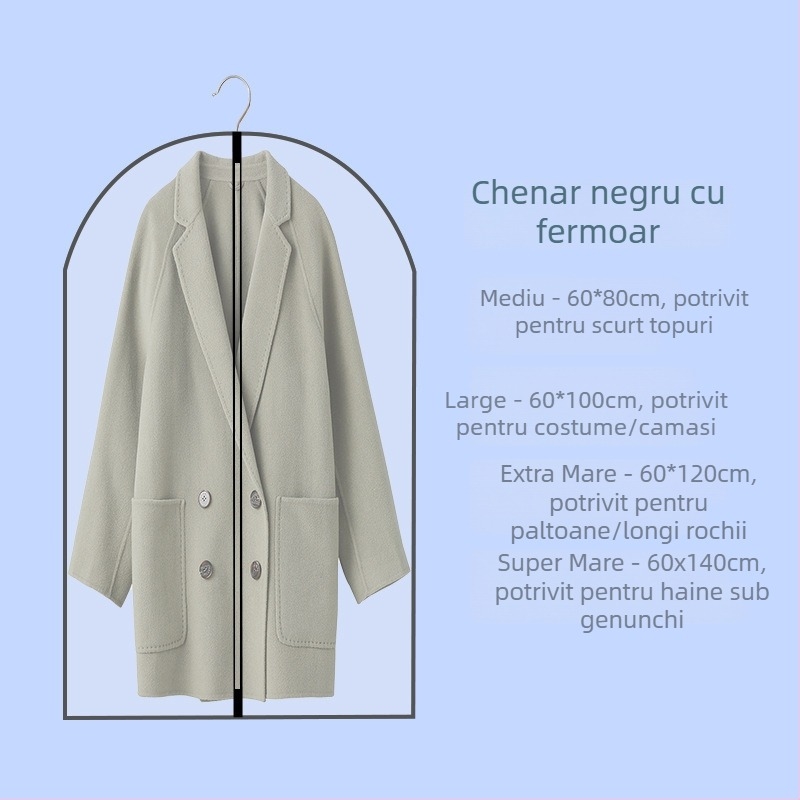 Husă de protecție împotriva prafului pentru haine, EVA – protecție la praf, pentru paltoane și costume, depozitare în dormitor, lansare 2025