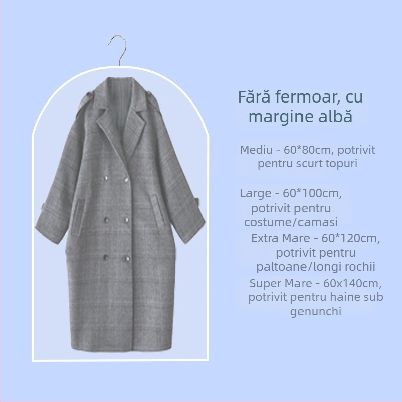 Husă de protecție împotriva prafului pentru haine, EVA – protecție la praf, pentru paltoane și costume, depozitare în dormitor, lansare 2025