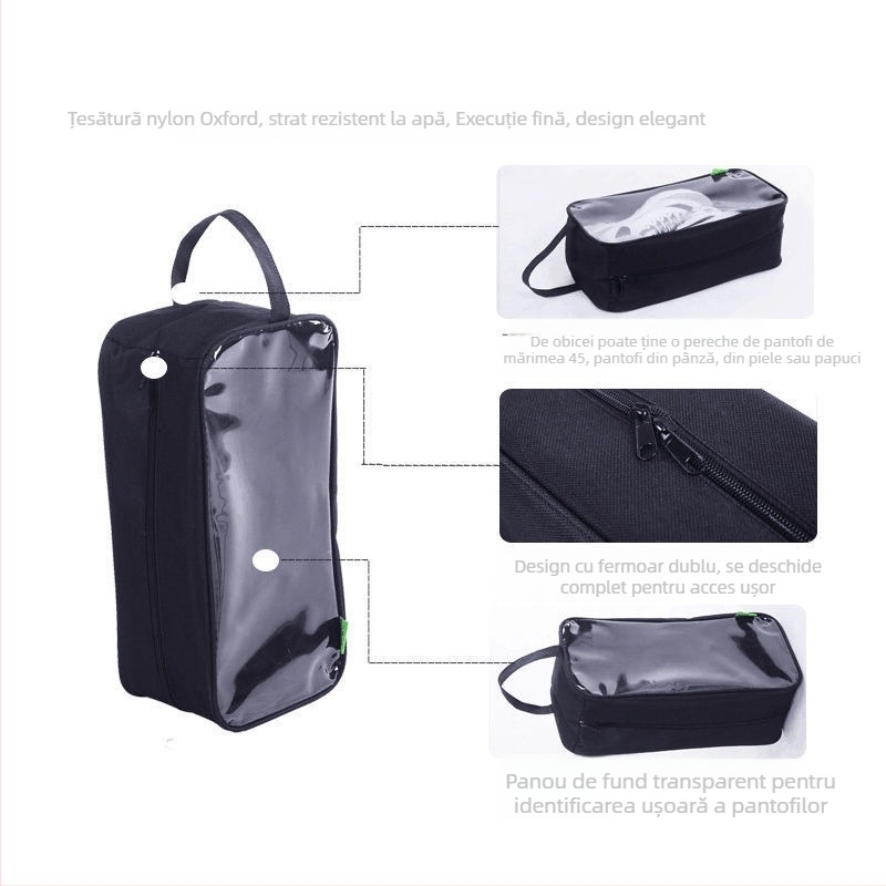 Geantă de depozitare pentru pantofi pentru călătorii și acasă, husă de pantofi transparentă anti-praf, stil modern minimalist (Material: Alte; Lansare: 2023)