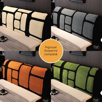 Husă pentru capătul patului, în stil minimalist, din catifea moale, elastică, protecție completă împotriva prafului