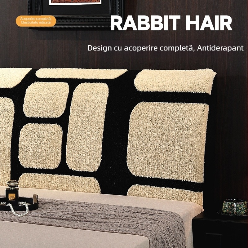 Husă pentru capătul patului, în stil minimalist, din catifea moale, elastică, protecție completă împotriva prafului