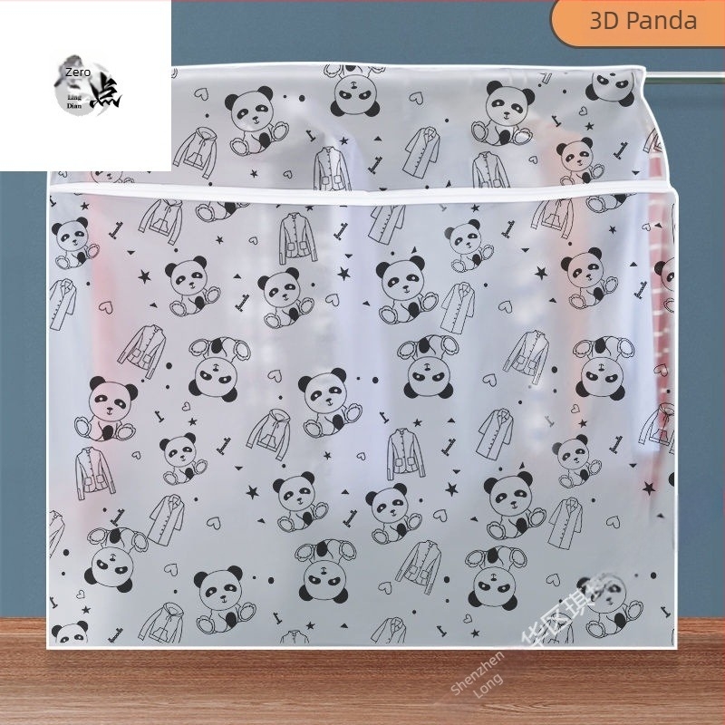 Husă de praf din plastic pentru haine, cu design de agățare închis, pentru depozitare în timpul călătoriilor (Material: plastic; Funcție: protecție împotriva prafului; Stil: simplu cu motiv oriental)