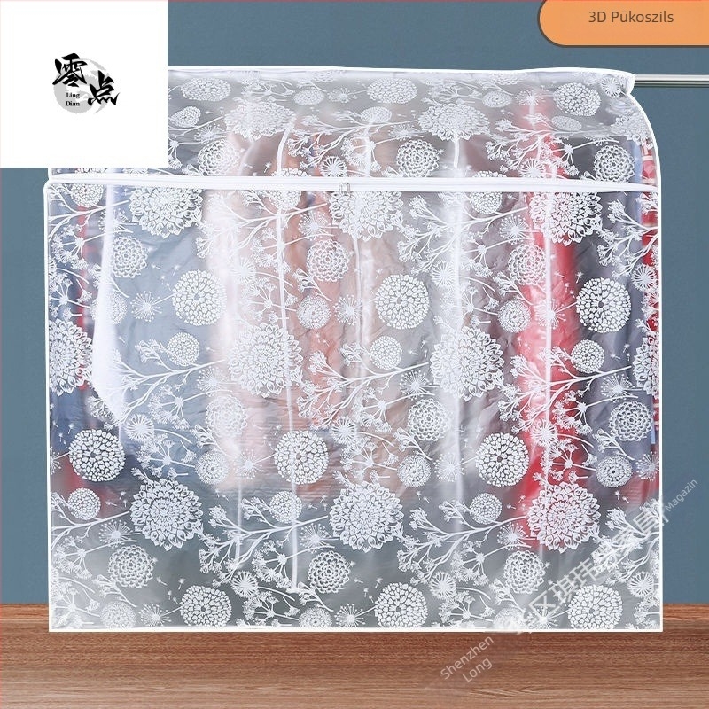 Husă de praf din plastic pentru haine, cu design de agățare închis, pentru depozitare în timpul călătoriilor (Material: plastic; Funcție: protecție împotriva prafului; Stil: simplu cu motiv oriental)