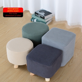 Husă pentru taburet: formă pătrată; poliester; rezistent la uzură; protecție împotriva prafului; stil modern minimalist