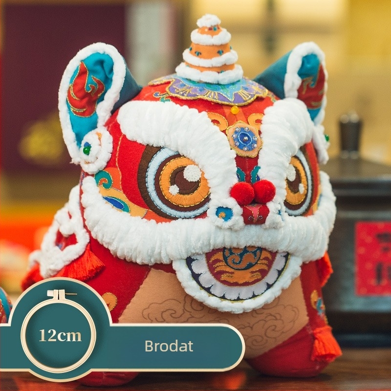 Acarhat Kit DIY broderie pentru păpușă din țesătură – ață de broderie, Stil Nou Chinezesc, decor pentru dormitor
