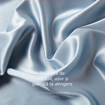 Feță de pernă - 100% mătase Mulberry, cu ioni de argint, luciu lucios, densitate 22 mom, țesătură 60, vopsire reactive