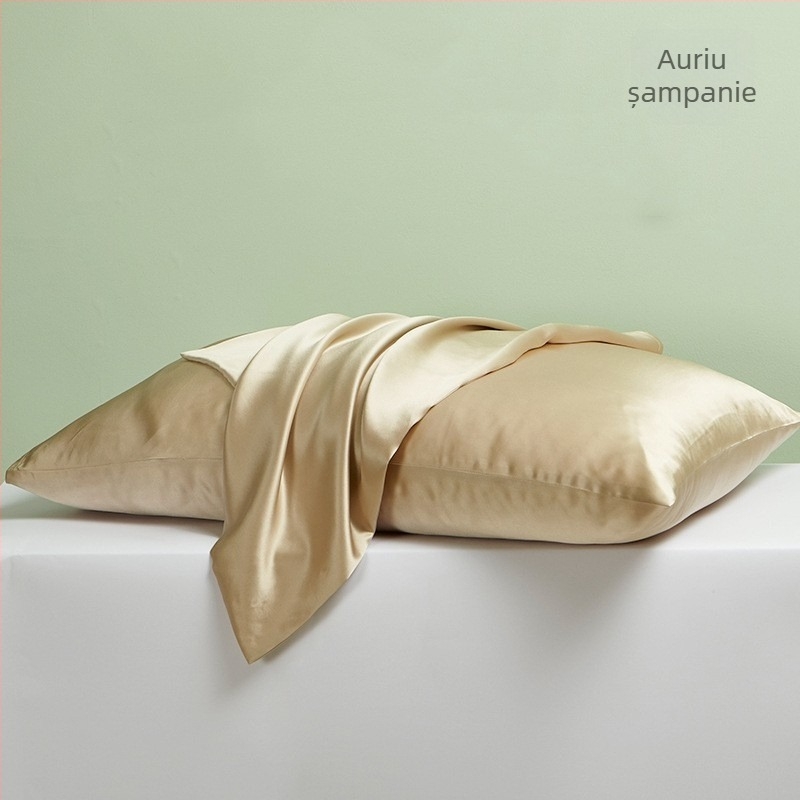 Feță de pernă - 100% mătase Mulberry, cu ioni de argint, luciu lucios, densitate 22 mom, țesătură 60, vopsire reactive