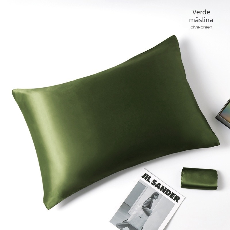 Feță de pernă - 100% mătase Mulberry, cu ioni de argint, luciu lucios, densitate 22 mom, țesătură 60, vopsire reactive