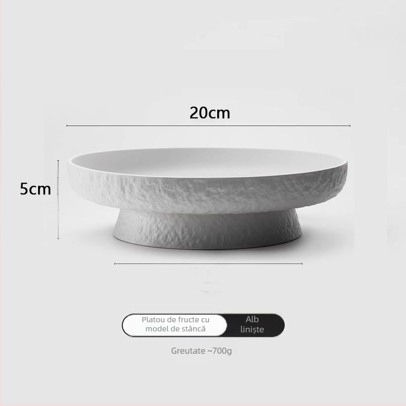 Tavă ceramică pentru fructe, design modern minimalist, pentru sufragerie
