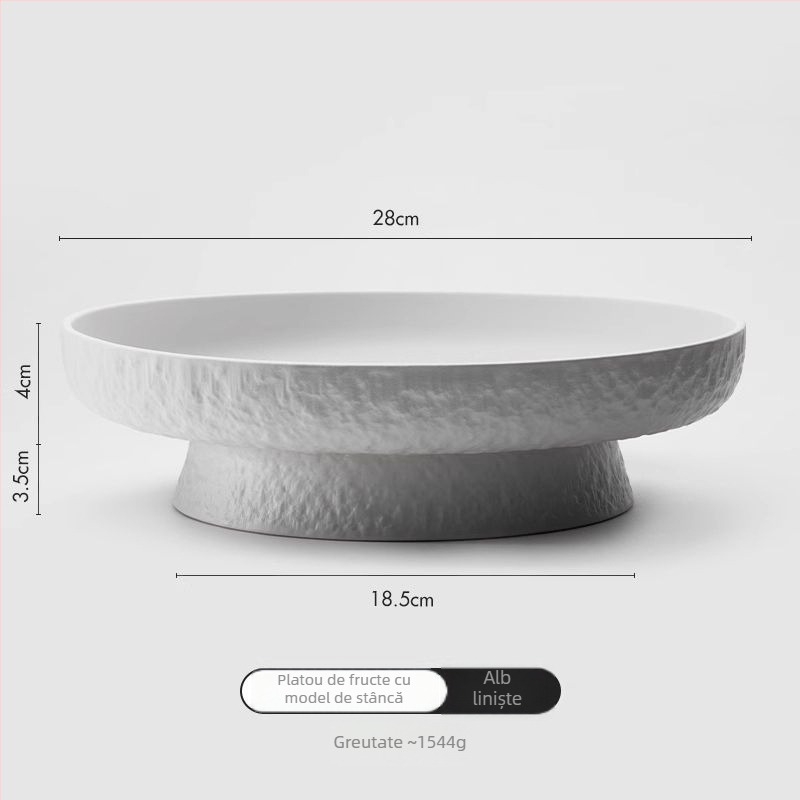 Tavă ceramică pentru fructe, design modern minimalist, pentru sufragerie