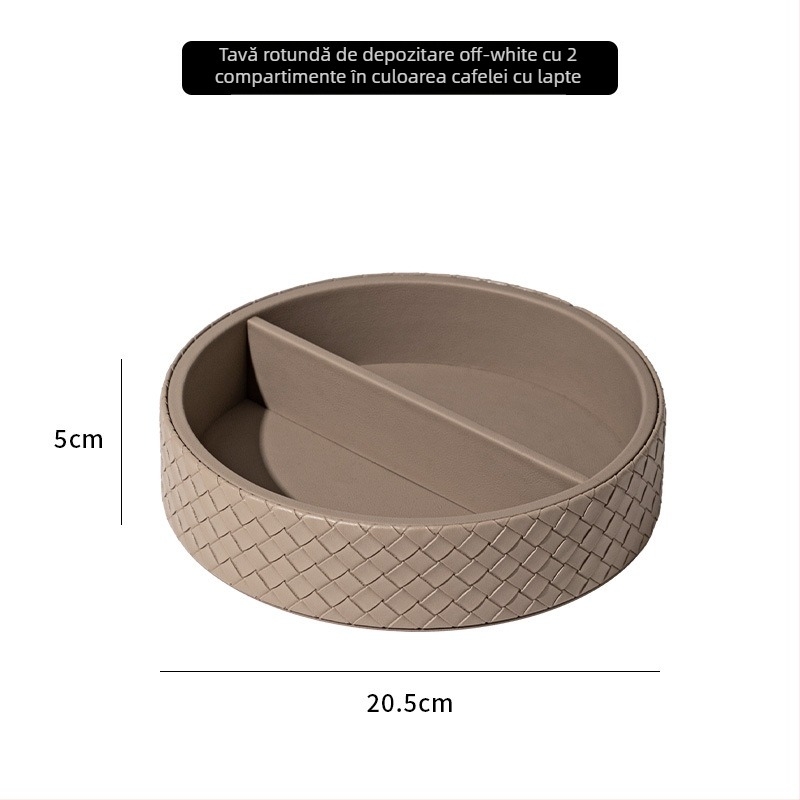 Tavă nordică pentru parfumuri și bijuterii, din PU piele și placă densă — Material: placă densă + PU piele; Stil: lux ușor; Marcă: Smart