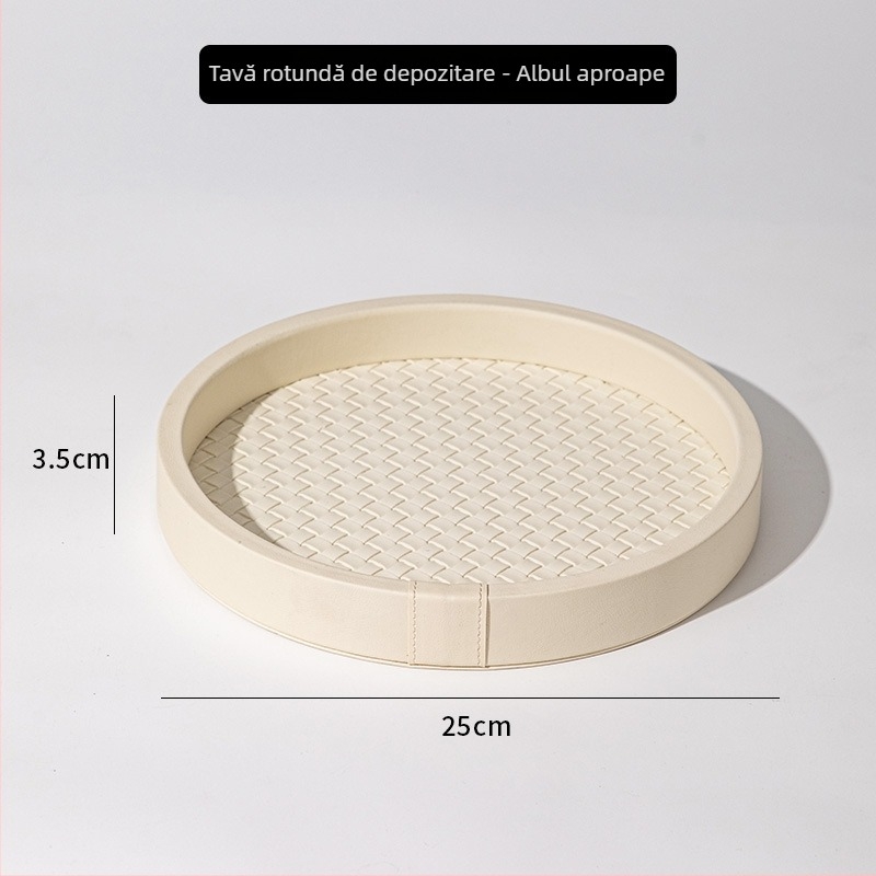 Tavă nordică pentru parfumuri și bijuterii, din PU piele și placă densă — Material: placă densă + PU piele; Stil: lux ușor; Marcă: Smart