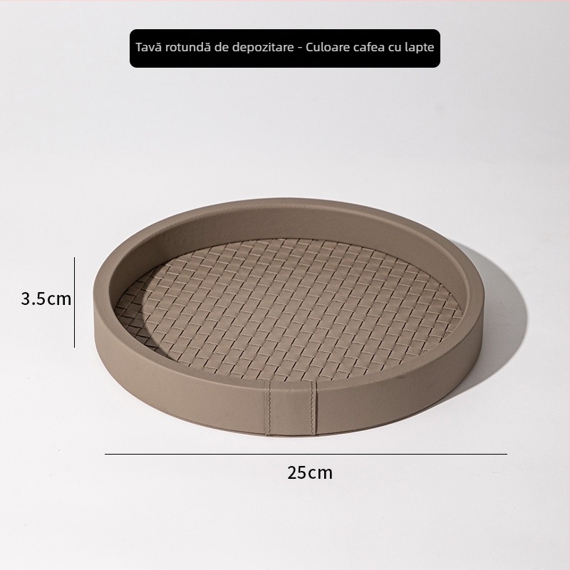 Tavă nordică pentru parfumuri și bijuterii, din PU piele și placă densă — Material: placă densă + PU piele; Stil: lux ușor; Marcă: Smart