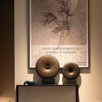 Ornament decorativ din rășină cu motiv de frunză de ginkgo pentru sufragerie, stil modern minimalist, rășină sintetică, Jz Home Furnishing