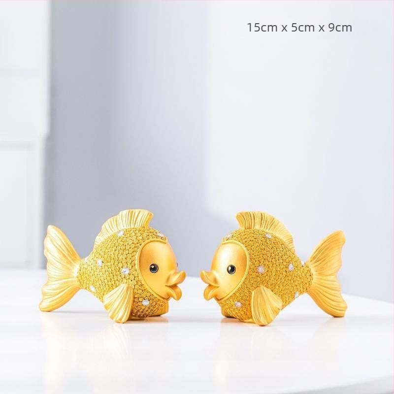 Ornament decorativ în stil european, motiv pește, din rășină, turnare prin injecție, pentru sufragerie și mobilier