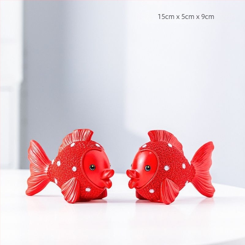 Ornament decorativ în stil european, motiv pește, din rășină, turnare prin injecție, pentru sufragerie și mobilier