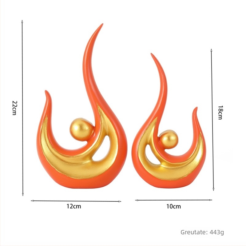 Decorațiune din rășină, stil modern-lux, pentru living, hol sau birou; piesă decorativă multifuncțională, cadou pentru noua locuință