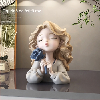 Ornament de birou din rășină Palm Tree – pictat, stil modern minimalist, figură de fată, cadou pentru ziua de naștere, absolvire sau mutare în casă nouă