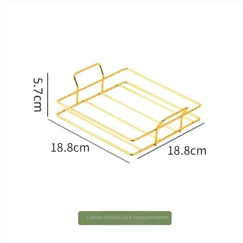 Tavă pătrată din fier, suport japonez pentru fructe și ceai, spațiu de depozitare dreptunghiular, personalizare disponibilă, lansat în 2023
