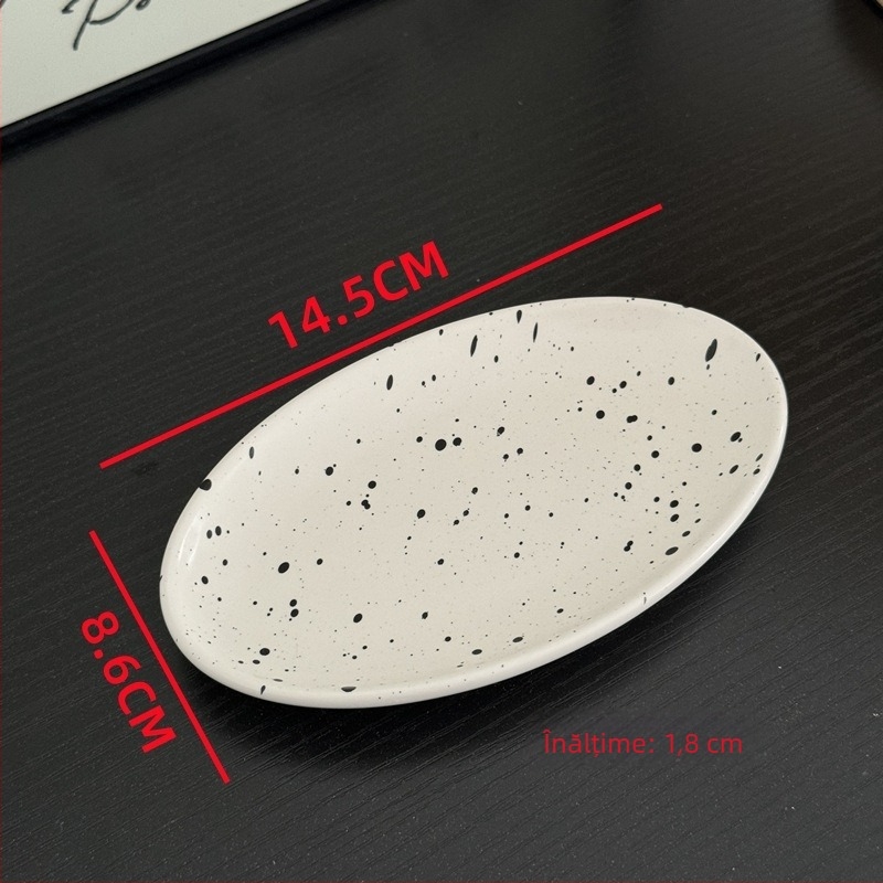 Tavă ceramică pentru prosoape și bijuterii, seria Pallet, stil nordic