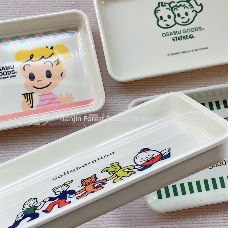 Tavă din melamină pentru fructe și gustări – design drăguț, depozitare pentru uz casnic