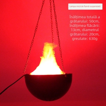 Lampa LED cu flacmă simulată pentru Halloween – ornamente decorative, element de decor pentru amenajarea scenei
