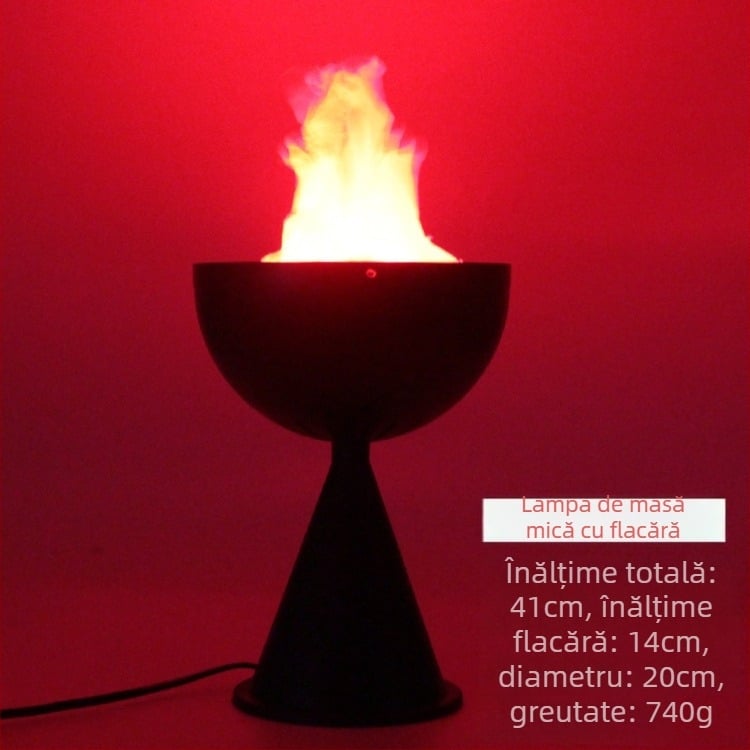 Lampa LED cu flacmă simulată pentru Halloween – ornamente decorative, element de decor pentru amenajarea scenei