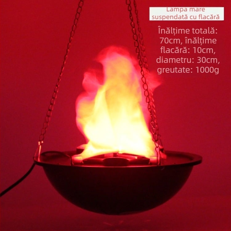 Lampa LED cu flacmă simulată pentru Halloween – ornamente decorative, element de decor pentru amenajarea scenei