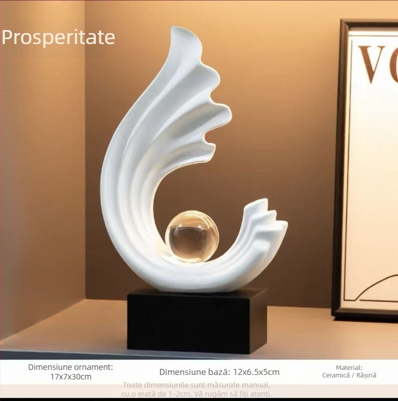 Figurină decorativă ceramică pentru dulapul de vin, realizată manual, stil simplu și modern, brand Music World