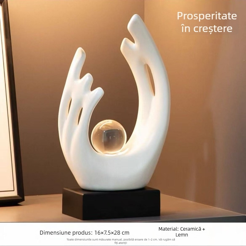 Figurină decorativă ceramică pentru dulapul de vin, realizată manual, stil simplu și modern, brand Music World