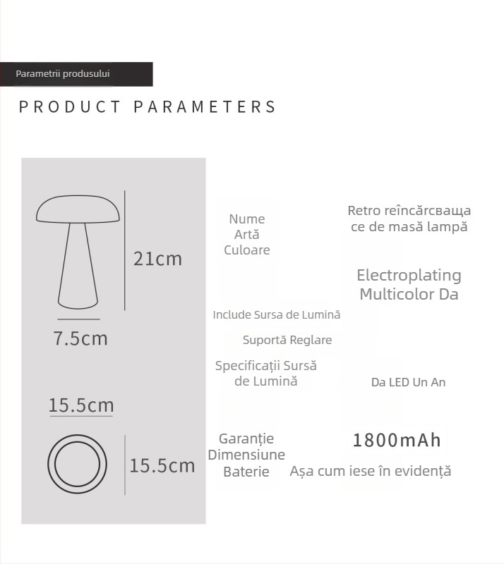 Lampa de masă cu bază metalică, modelul B739G, stil luxos inspirat din Europa (american și nordic minimalist), tensiune ≤36V, potrivită pentru living, dormitor, birou și dining