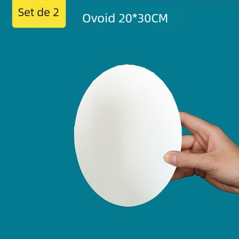 Cadru oval pentru pictură în ulei cu pânză din bumbac 100% — pânză goală, textură fină a bumbacului