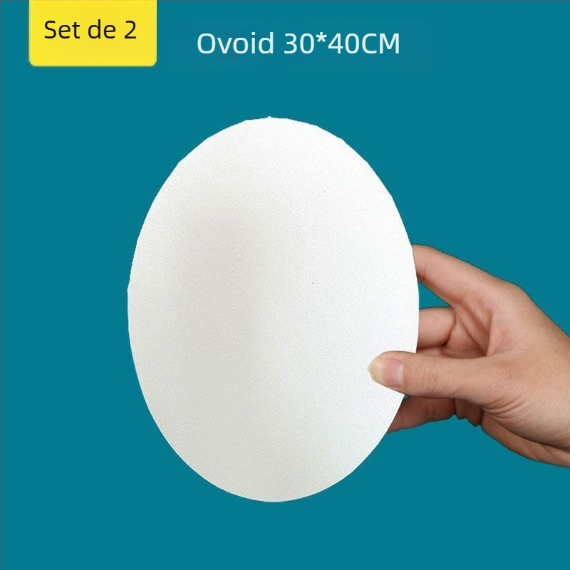 Cadru oval pentru pictură în ulei cu pânză din bumbac 100% — pânză goală, textură fină a bumbacului