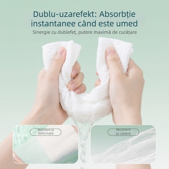 Little Spirit Prosop de unică folosință, pentru utilizare umedă și uscată, 600 g, fibre vegetale, țesătură simplă, lansat în 2024